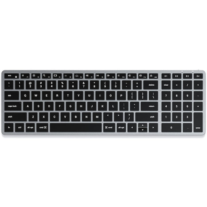 Tastatura Wireless Satechi X2 Slim Bluetooth retroiluminata cu Keypad numeric, US