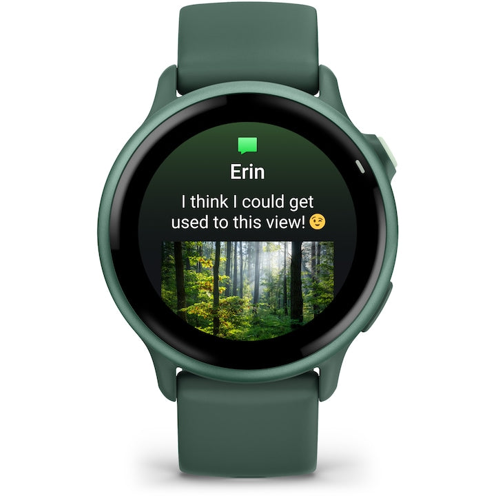 Smartwatch Garmin vivoactive 6, GPS, 42mm, curea silicon, Jasper Green/J. Green Metallic