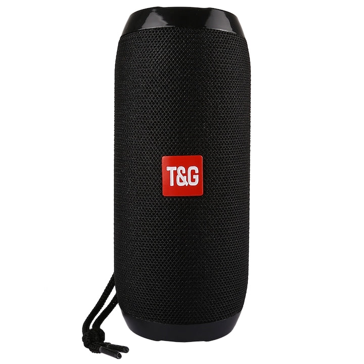 Boxa portabila T&G TG117, Stereo BT, cu microfon, apeluri hands-free, slot card TF, AUX IN, radio FM, Negru