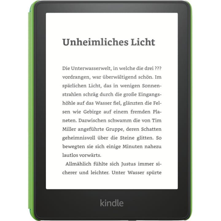 eBook Reader Amazon Kindle Paperwhite Kids (11th Gen) 2021 Editie Pentru Copii , Display 6.8", Bluetooth, Wi-Fi, USB C, Negru Emerald Forest