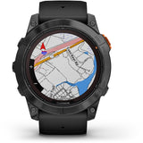 Smartwatch Garmin Fenix 7X Pro Solar, Glass, curea Neagra, Slate Grey