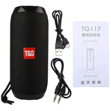 Boxa portabila T&G TG117, Stereo BT, cu microfon, apeluri hands-free, slot card TF, AUX IN, radio FM, Negru