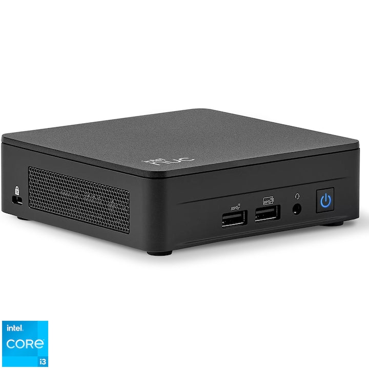 Mini PC Asus NUC 13 Pro NUC13ANKi3 cu procesor Intel® Core™ i3-1315U pana la 4.50 GHz, fara RAM, fara stocare, Intel® UHD Graphics , No OS, EU cord, Black