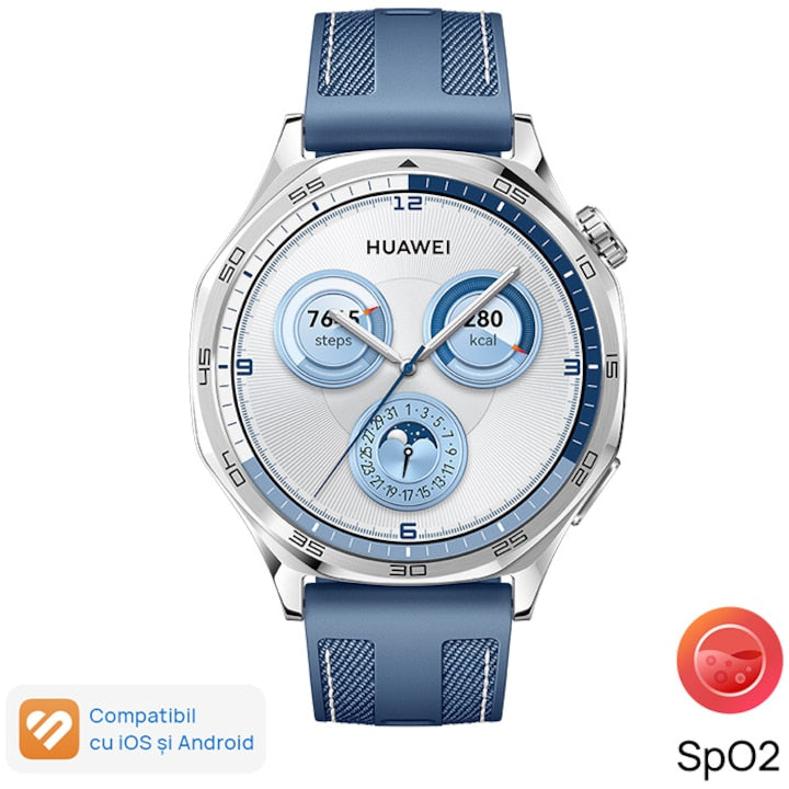 Smartwatch Huawei Watch GT 5, 46MM, Tarnish Stainless Steel Case