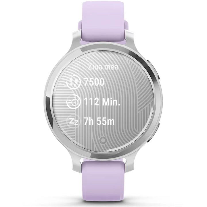 Smartwatch Garmin Lily 2 Active, 38mm, GPS, curea silicon, Silver/Purple Jasmine