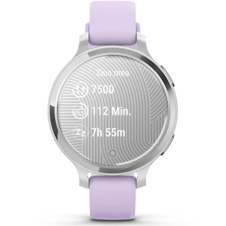 Smartwatch Garmin Lily 2 Active, 38mm, GPS, curea silicon, Silver/Purple Jasmine