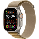 Apple Watch Ultra 2, GPS, Cellular, Carcasa Natural Titanium 49mm, Tan Alpine Loop - Small