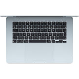 Laptop Apple MacBook Air 15", cu procesor Apple M4, 10 nuclee CPU si 10 nuclee GPU, 16GB RAM, 256GB, Sky Blue, Tastatura DE