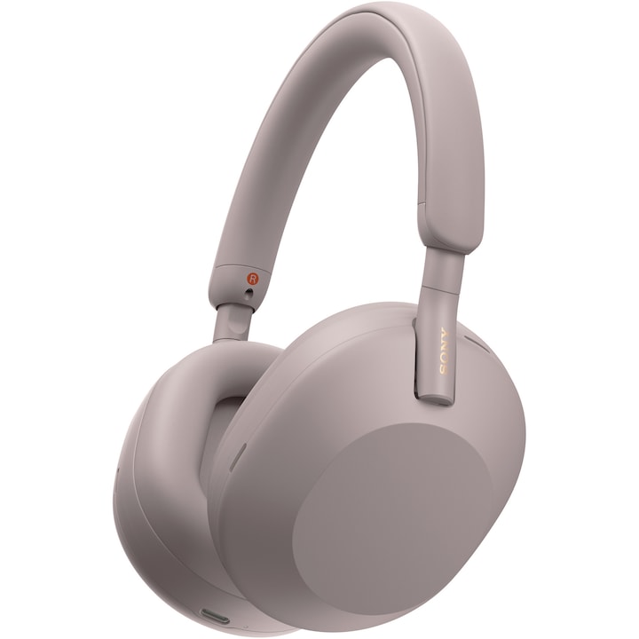 Casti audio Over-Ear Sony WH-1000XM5P, Wireless, Noise Cancelling, Bluetooth 5.2, Autonomie 30 ore, Smoky Pink