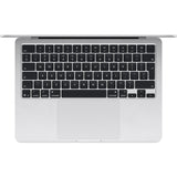 Laptop Apple MacBook Air 13", cu procesor Apple M4, 10 nuclee CPU si 8 nuclee GPU, 16GB RAM, 256GB, Silver, Tastatura DE