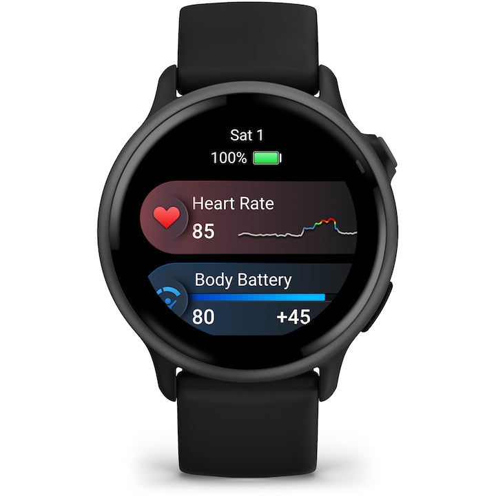 Ceas Sport / Smartwatch Garmin vivoactive 6, GPS, 42mm, curea silicon