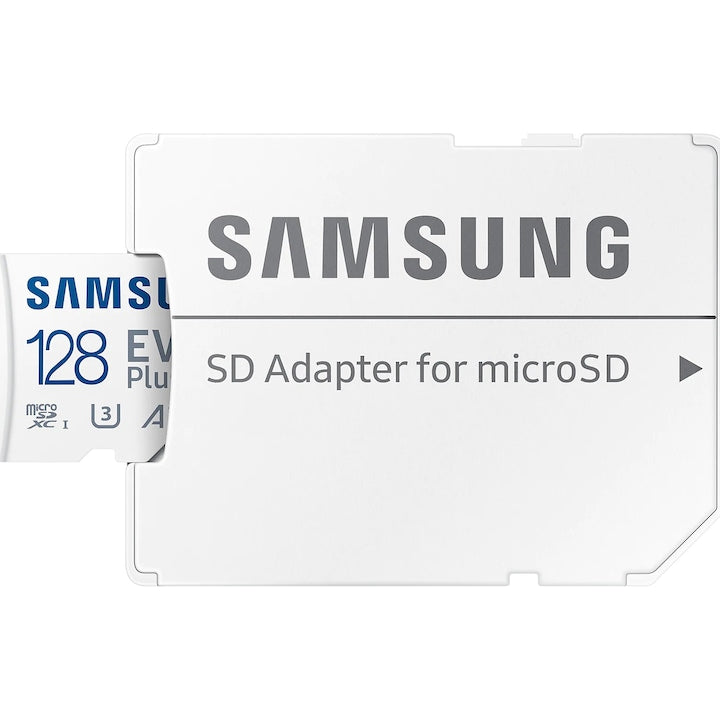 Card de Memorie cu Adaptor, 128GB, Samsung Evo Plus, White