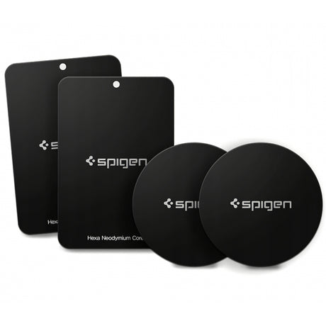 Sticker Metalic Spigen Mp-4p, Set 4 bucati, Negru