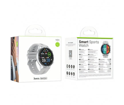 Ceas Smartwatch Hoco cu Functie Apelare, Ecran AMOLED 1.46 inch, Rezistent la apa IP67, Model Y31