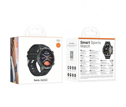 Ceas Smartwatch Hoco cu Functie Apelare, Ecran AMOLED 1.46 inch, Rezistent la apa IP67, Model Y31