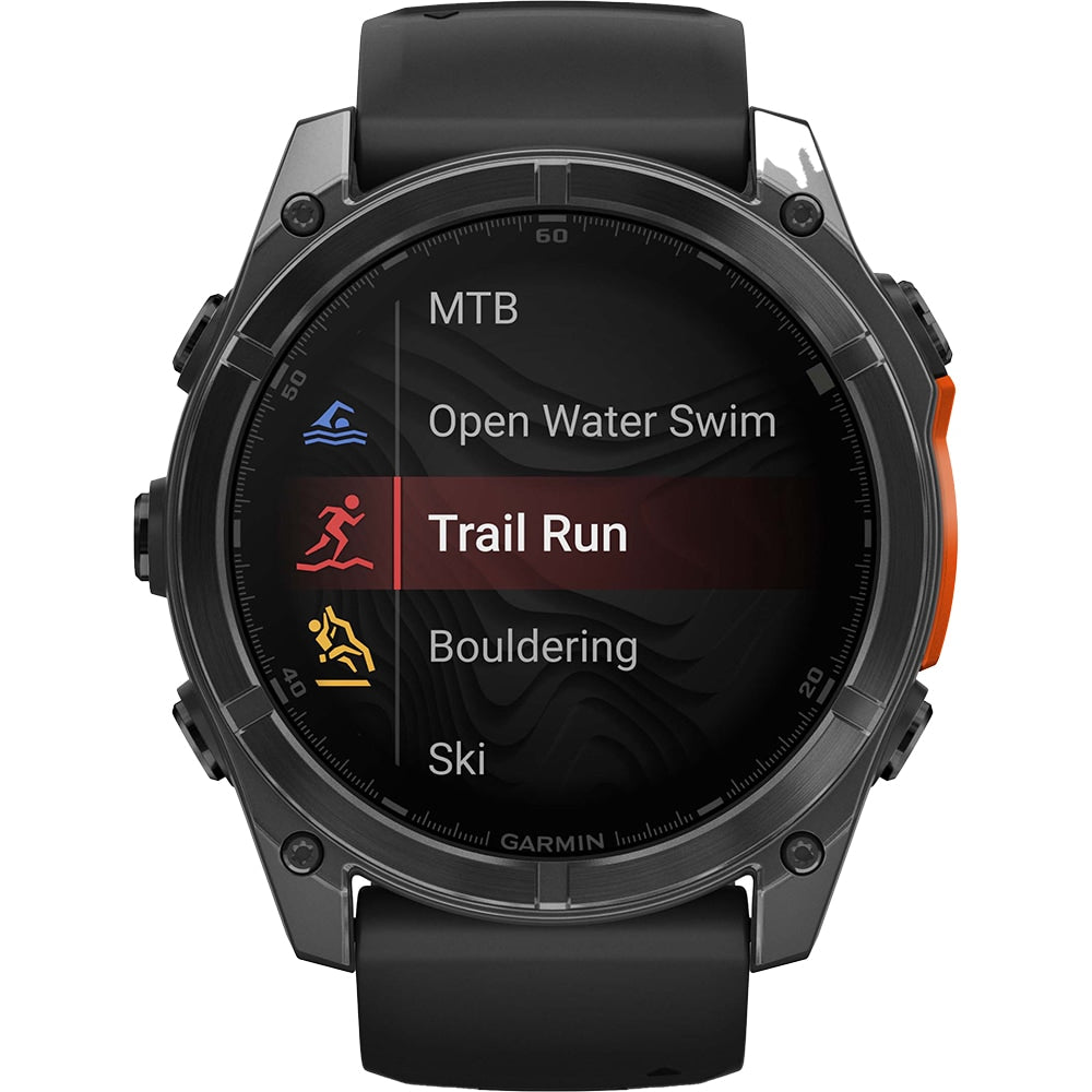 Garmin fenix 8, 51mm, AMOLED, Slate Gray, Black Silicone Band - Smartwatch multisport