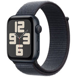 Apple Watch SE (2023), GPS, Carcasa Midnight Aluminium 44mm, Ink Sport Loop