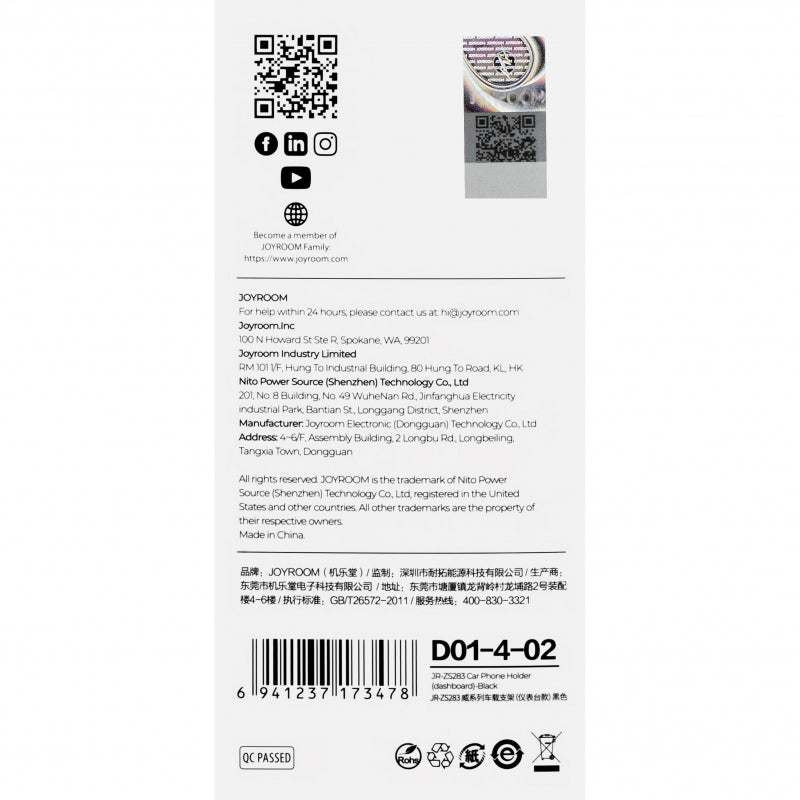 Suport Auto Joyroom JR-ZS283, Universal