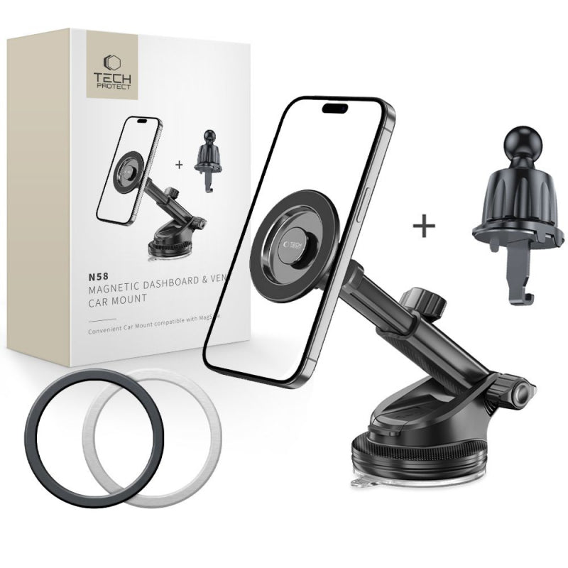 Suport Auto Magnetic Tech-Protect N58 2in1, Universal